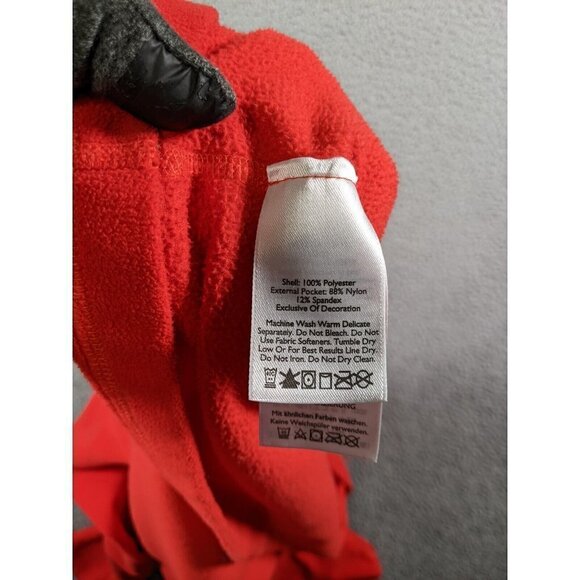 Eddie Bauer First Ascent Fleece Jacket Zip Pullover Mens 2XL Orange Gray Pocket - Picture 5 of 11